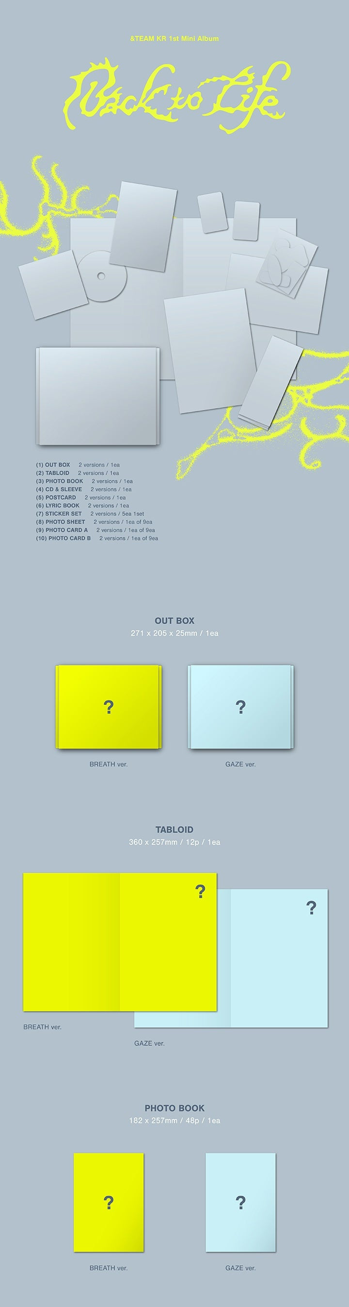 (PREVENTA) &TEAM - KR 1st Mini Album 'Back to Life' + WEVERSE GIFT