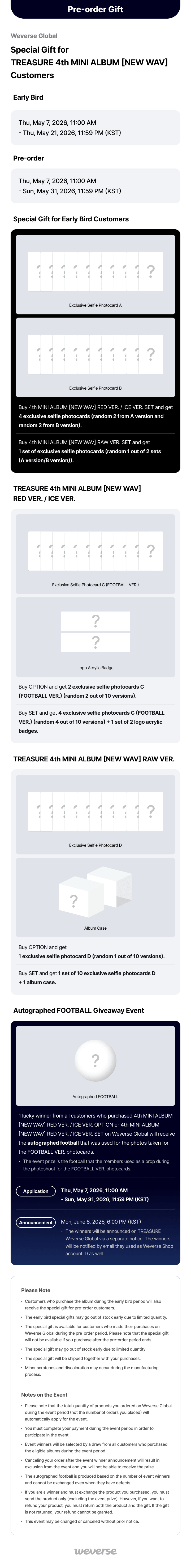 (PREVENTA) TREASURE - 4th MINI ALBUM [NEW WAV] + WEVERSE GIFT. (EARLY-BIRD)