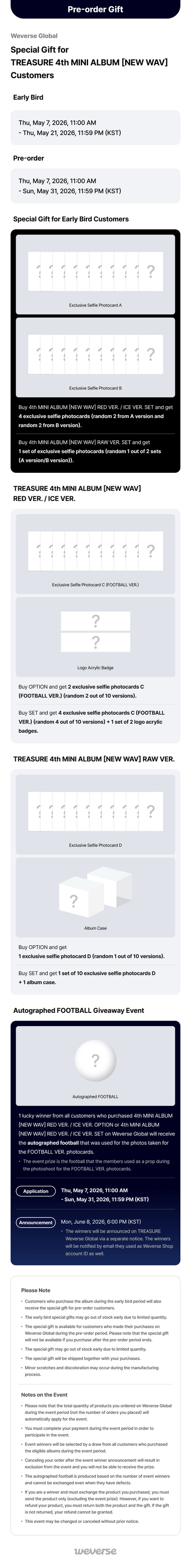 (PREVENTA) TREASURE - 4th MINI ALBUM [NEW WAV] + WEVERSE GIFT. (EARLY-BIRD)