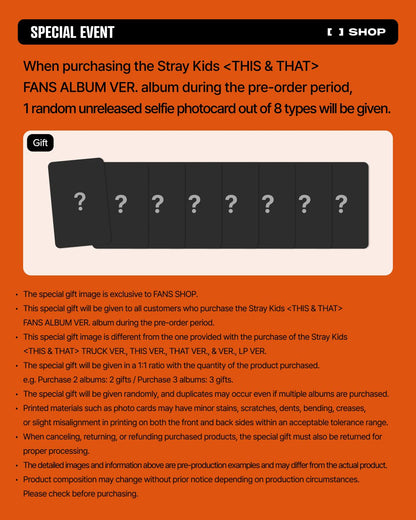 (PREVENTA) STRAY KIDS - mini album [THIS & THAT] + FANS SHOP GIFT