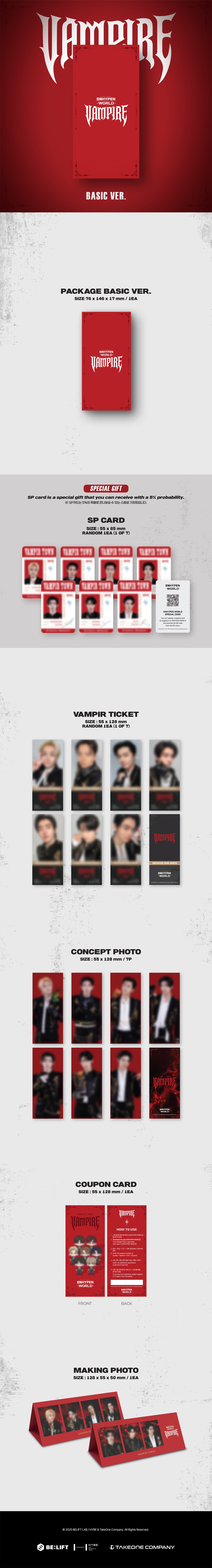 (PREVENTA) ENHYPEN - [ENHYPEN WORLD COUPON CARD COLLECTION] (VAMPIRE BASIC ver.)