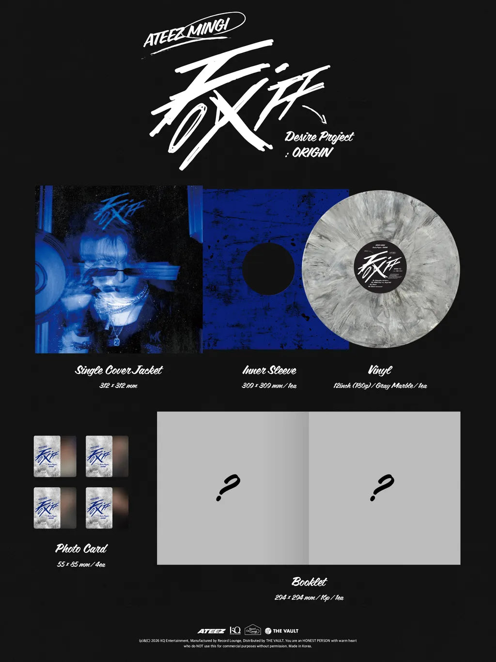 (PREVENTA) MINGI (ATEEZ) - [FIX OFF Desire Project : ORIGIN] (Vinyl)