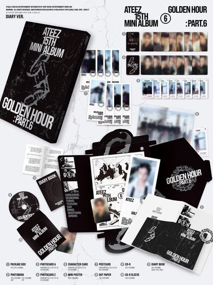 (PREVENTA) ATEEZ - 15TH MINI ALBUM [GOLDEN HOUR : Part.6] + SOUNDWAVE GIFT