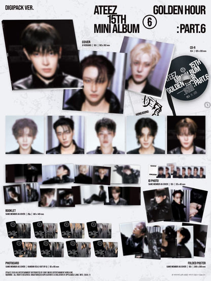 (PREVENTA) ATEEZ - 15TH MINI ALBUM [GOLDEN HOUR : Part.6] + SOUNDWAVE GIFT