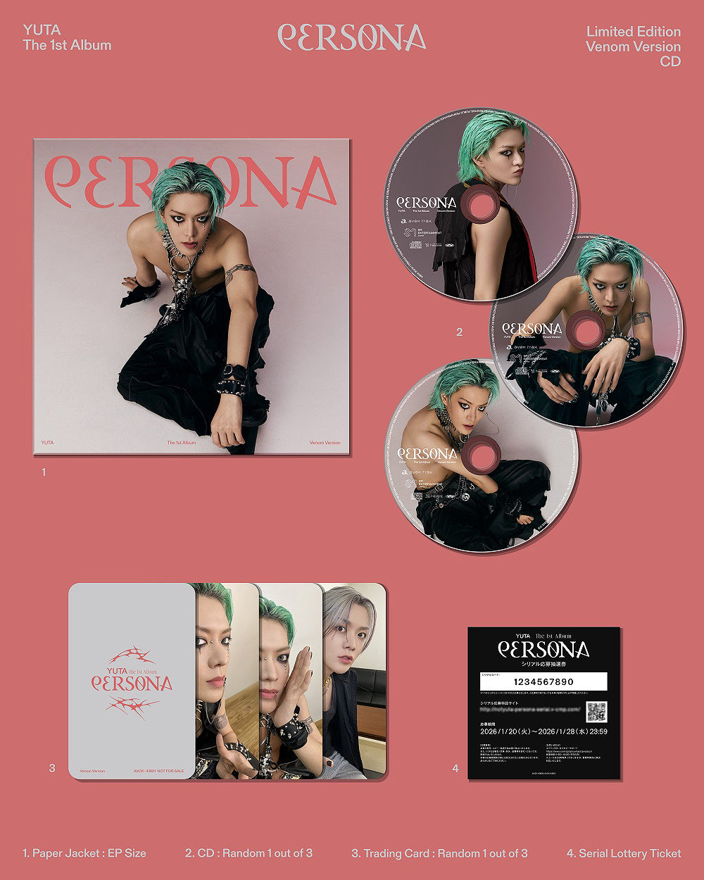 (PREVENTA) YUTA - PERSONA (Venom Version) [Limited Edition] [Cardboard Sleeve (mini LP)]