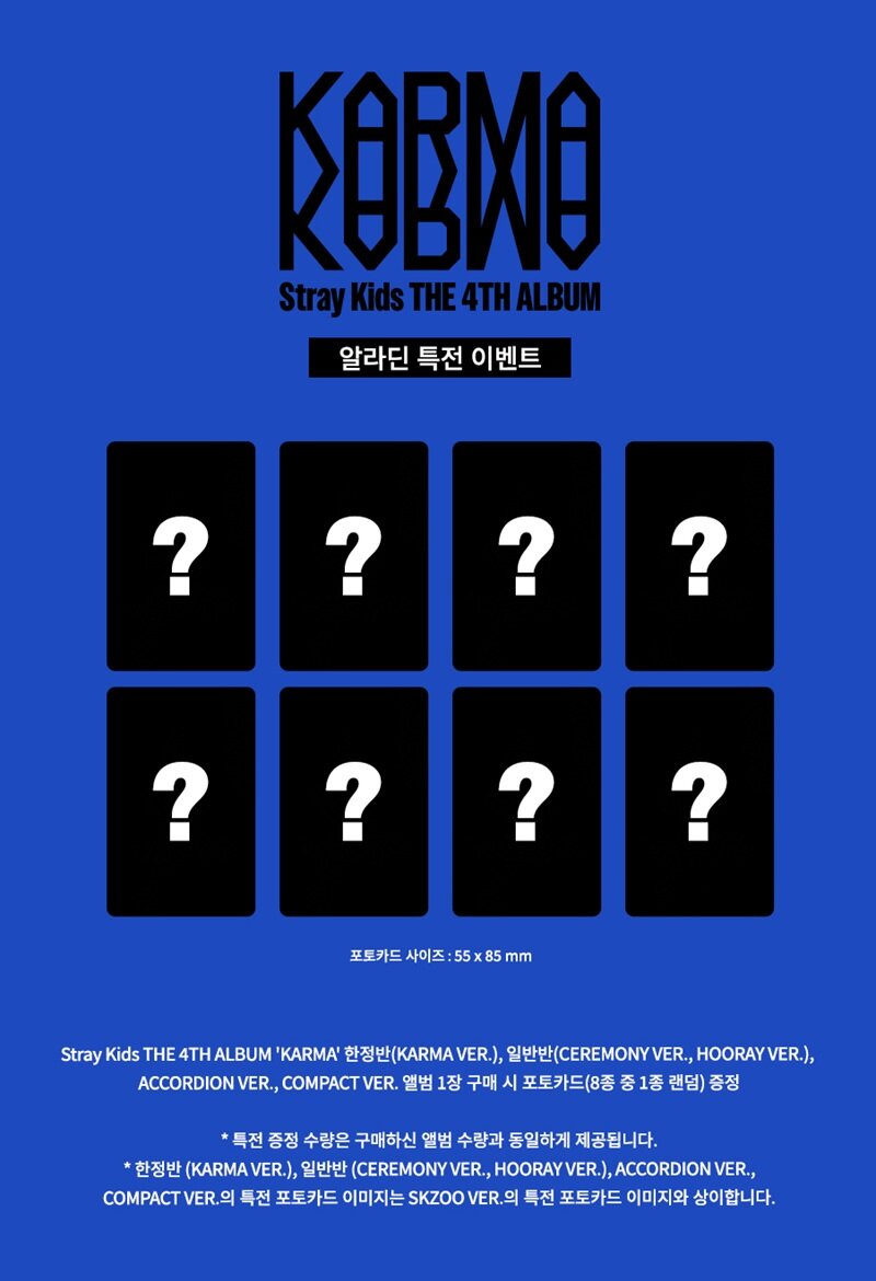 (PREVENTA) STRAY KIDS - 4th album [KARMA] + ALADIN GIFT