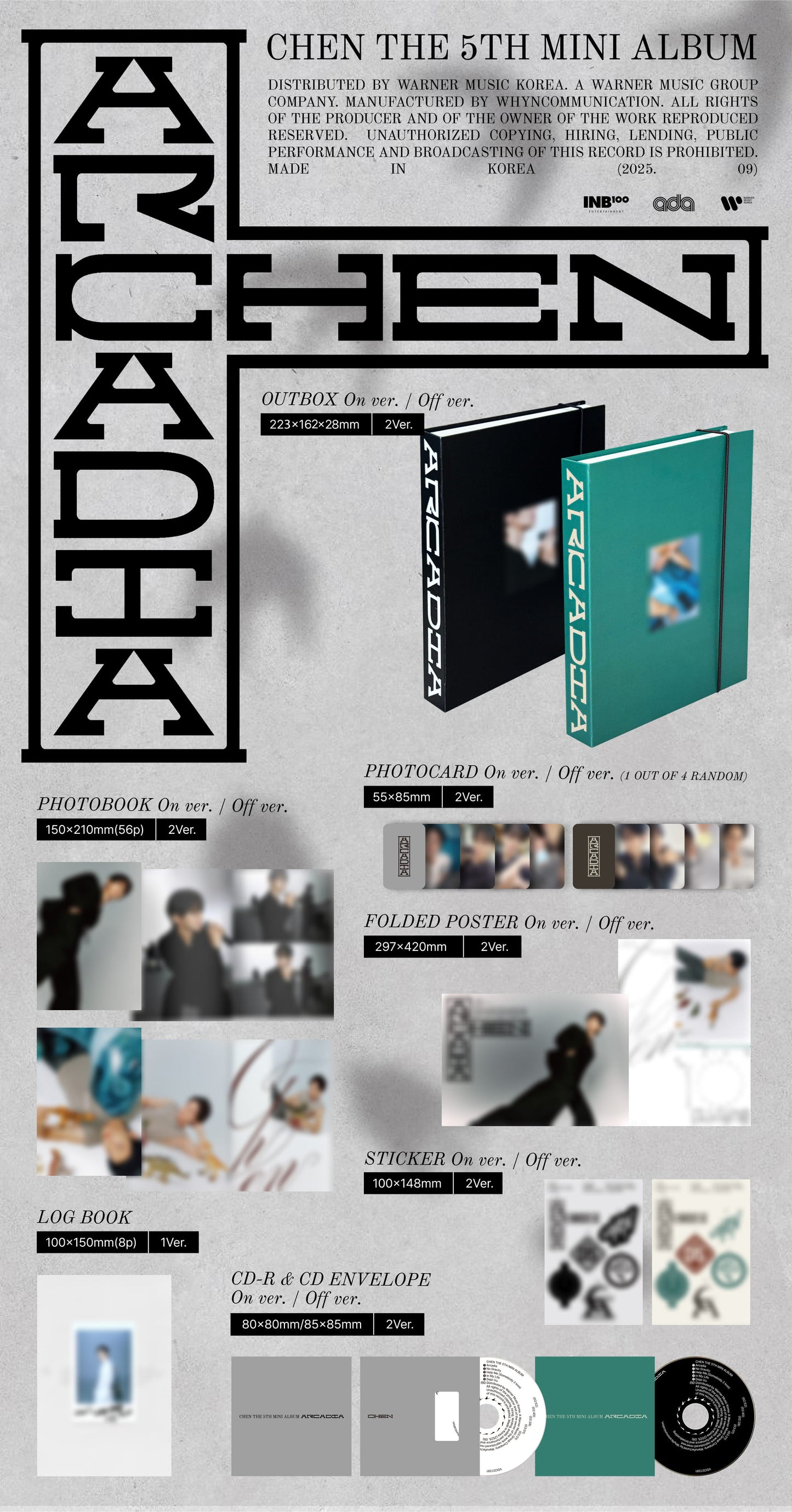 (PREVENTA) (EXO) CHEN - The 5th Mini Album [Arcadia]
