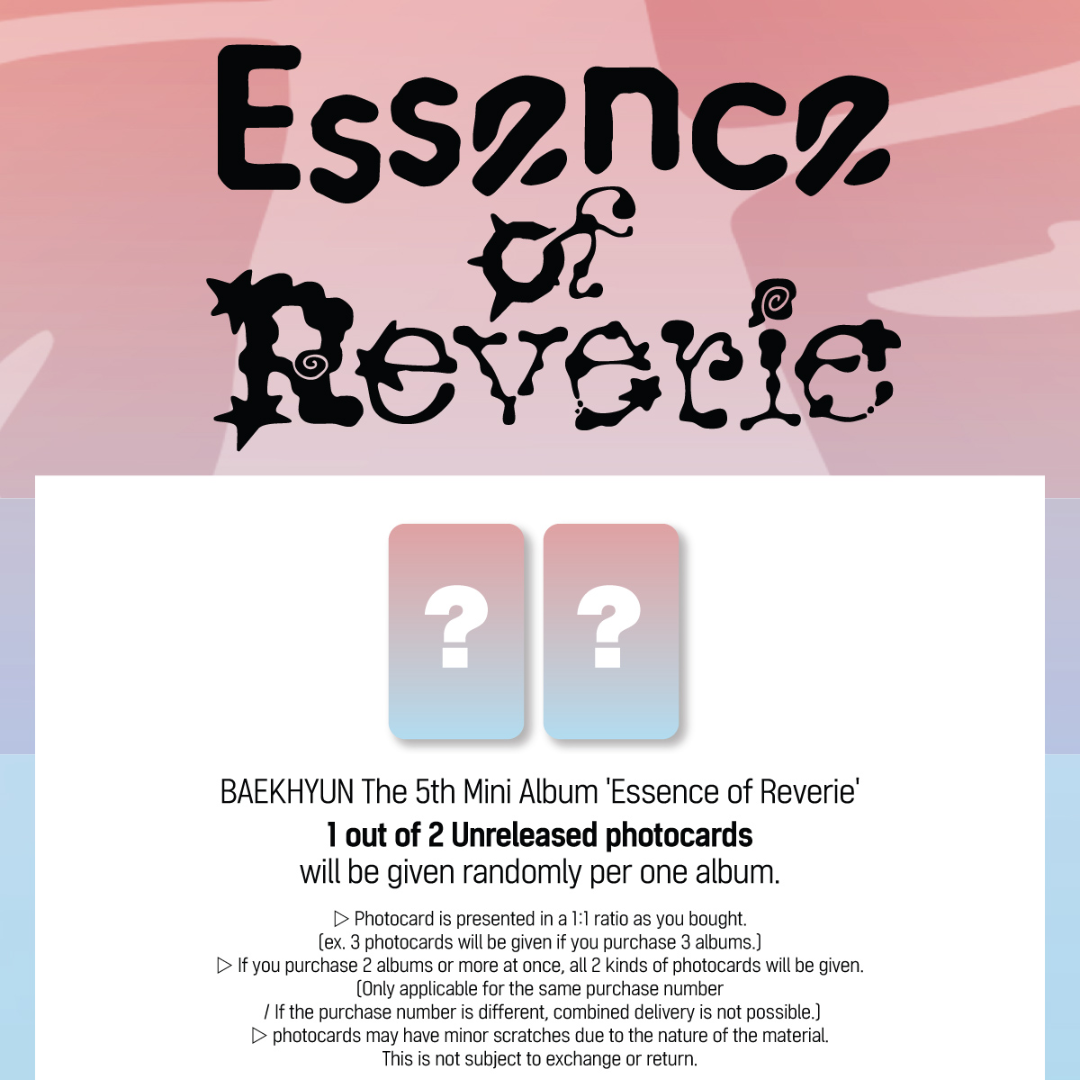 (PREVENTA) BAEKHYUN - The 5th Mini Album [Essence of Reverie] + WITHMUU GIFT