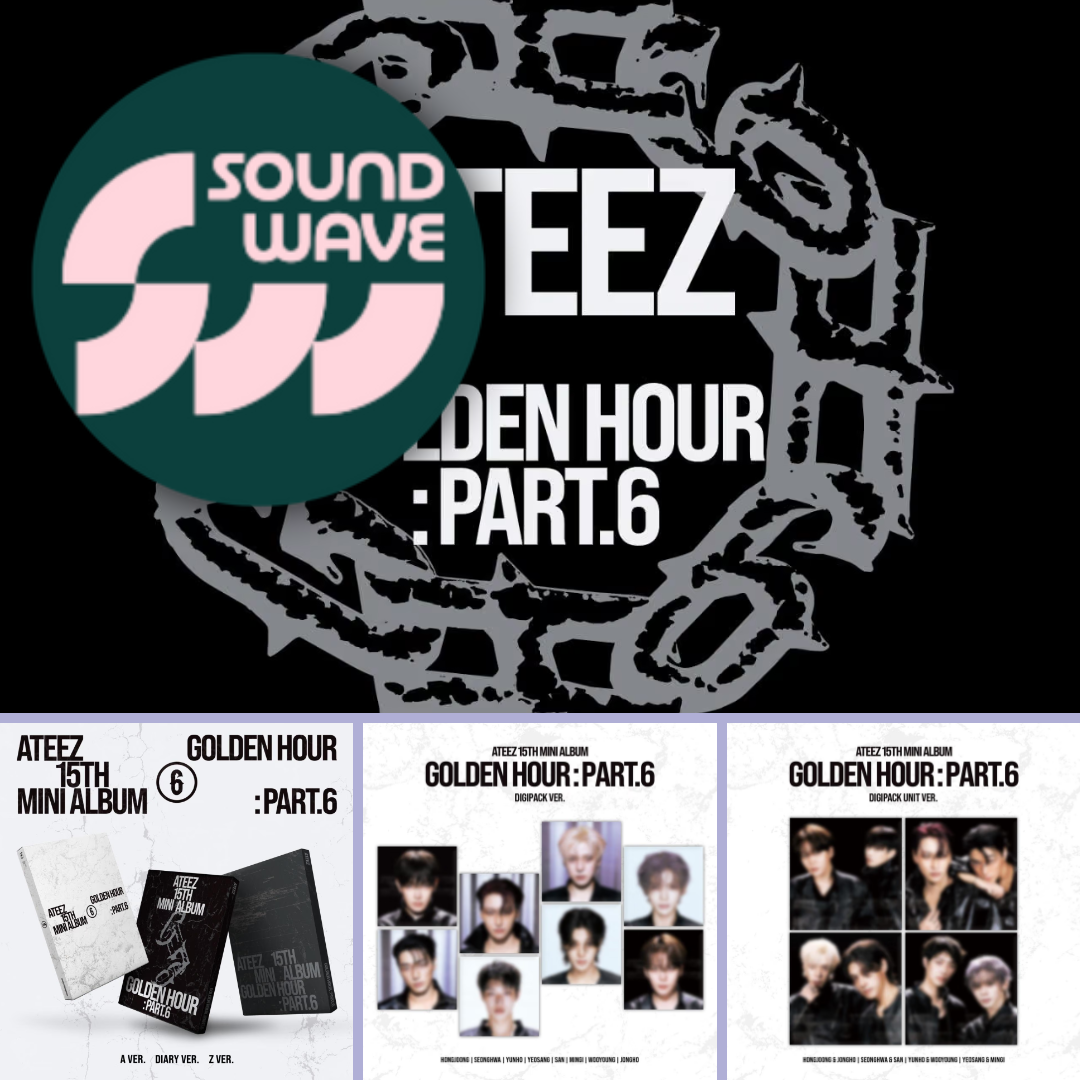 (PREVENTA) ATEEZ - 15TH MINI ALBUM [GOLDEN HOUR : Part.6] + SOUNDWAVE GIFT