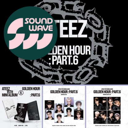 (PREVENTA) ATEEZ - 15TH MINI ALBUM [GOLDEN HOUR : Part.6] + SOUNDWAVE GIFT