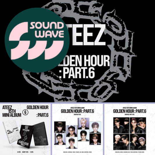 (PREVENTA) ATEEZ - 15TH MINI ALBUM [GOLDEN HOUR : Part.6] + SOUNDWAVE GIFT