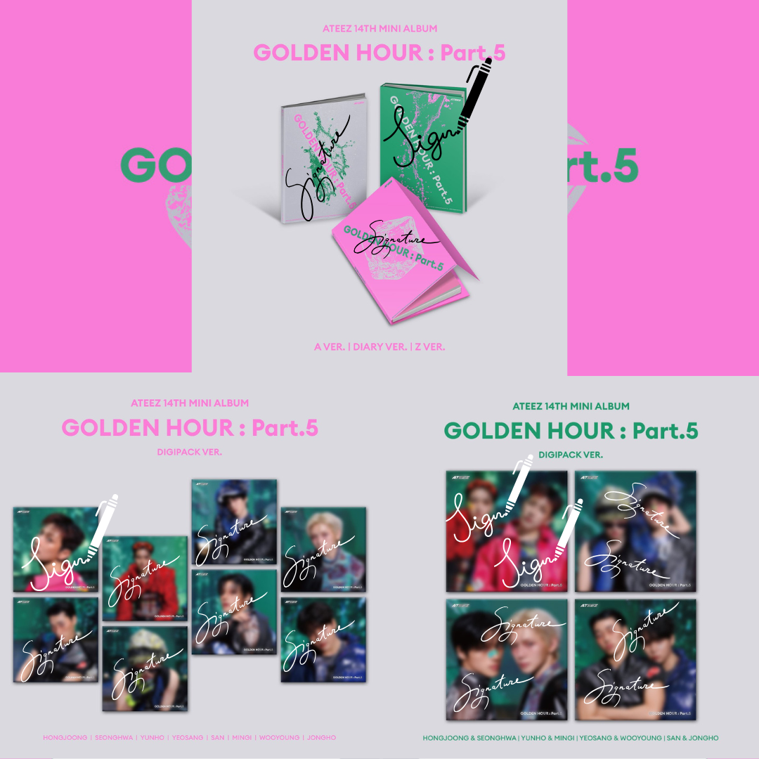 (PREVENTA) ATEEZ - 14th mini album - GOLDEN HOUR: PART.5 (AUTOGRAFIADOS) SIGNED