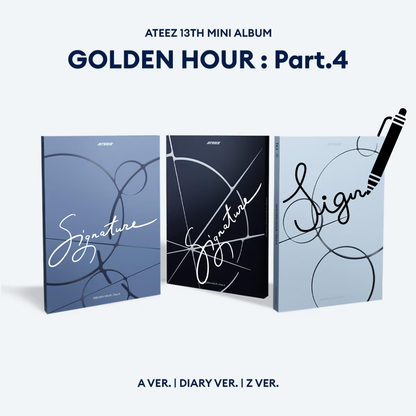 (PREVENTA) ATEEZ - 13TH MINI ALBUM [GOLDEN HOUR : Part.4] + SIGNED