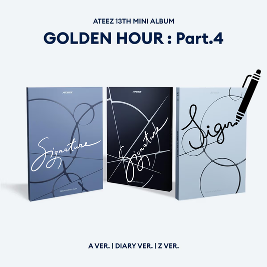(PREVENTA) ATEEZ - 13TH MINI ALBUM [GOLDEN HOUR : Part.4] + SIGNED