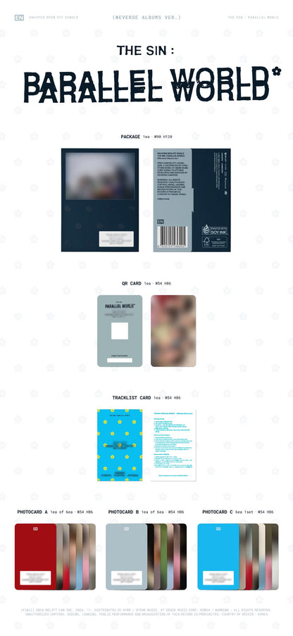 (PREVENTA) ENHYPEN - Spin Off Single Album [THE SIN : PARALLEL WORLD] + WEVERSE GIFT