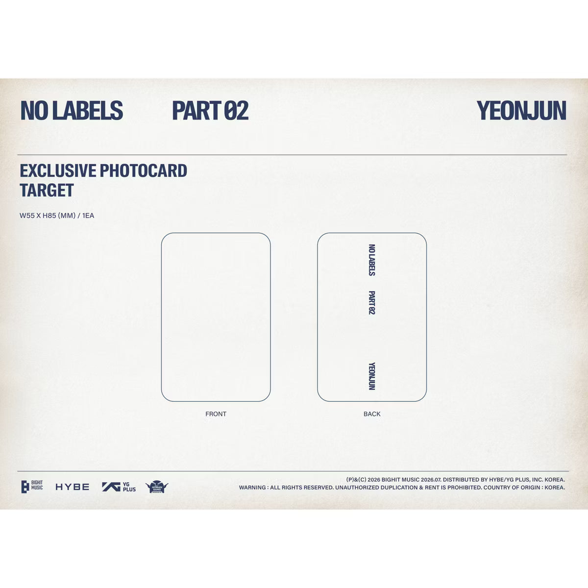 (PREVENTA) (TXT) YEONJUN - 'NO LABELS: PART 02' (TARGET EXCLUSIVE)