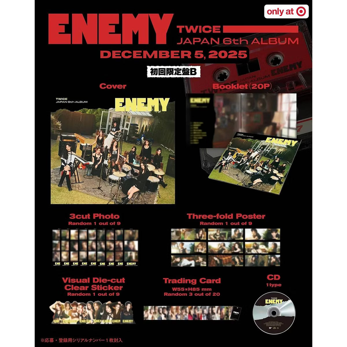 (PREVENTA) TWICE - [ENEMY] JAPAN ALBUM (Limited Edition B) (TARGET EXCLUSIVE)