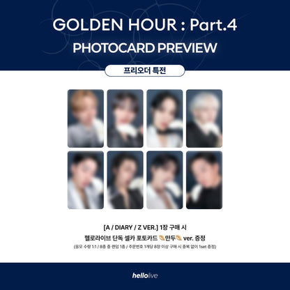 ATEEZ - 13TH MINI ALBUM [GOLDEN HOUR : Part.4] + HELLOLIVE GIFT
