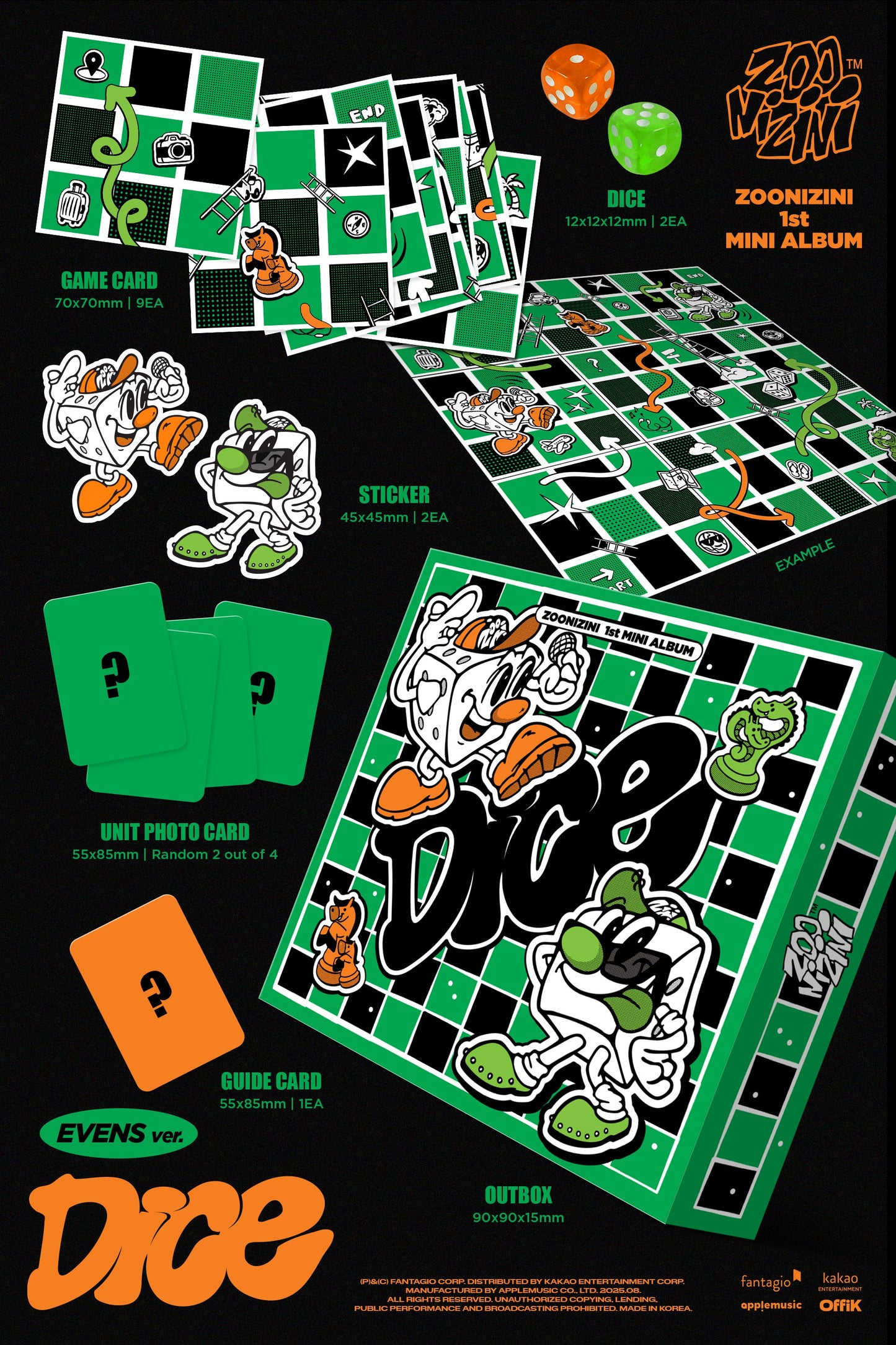 (PREVENTA) JINJIN, MJ (ASTRO) ZOONIZINI - 1st Mini Album [DICE]
