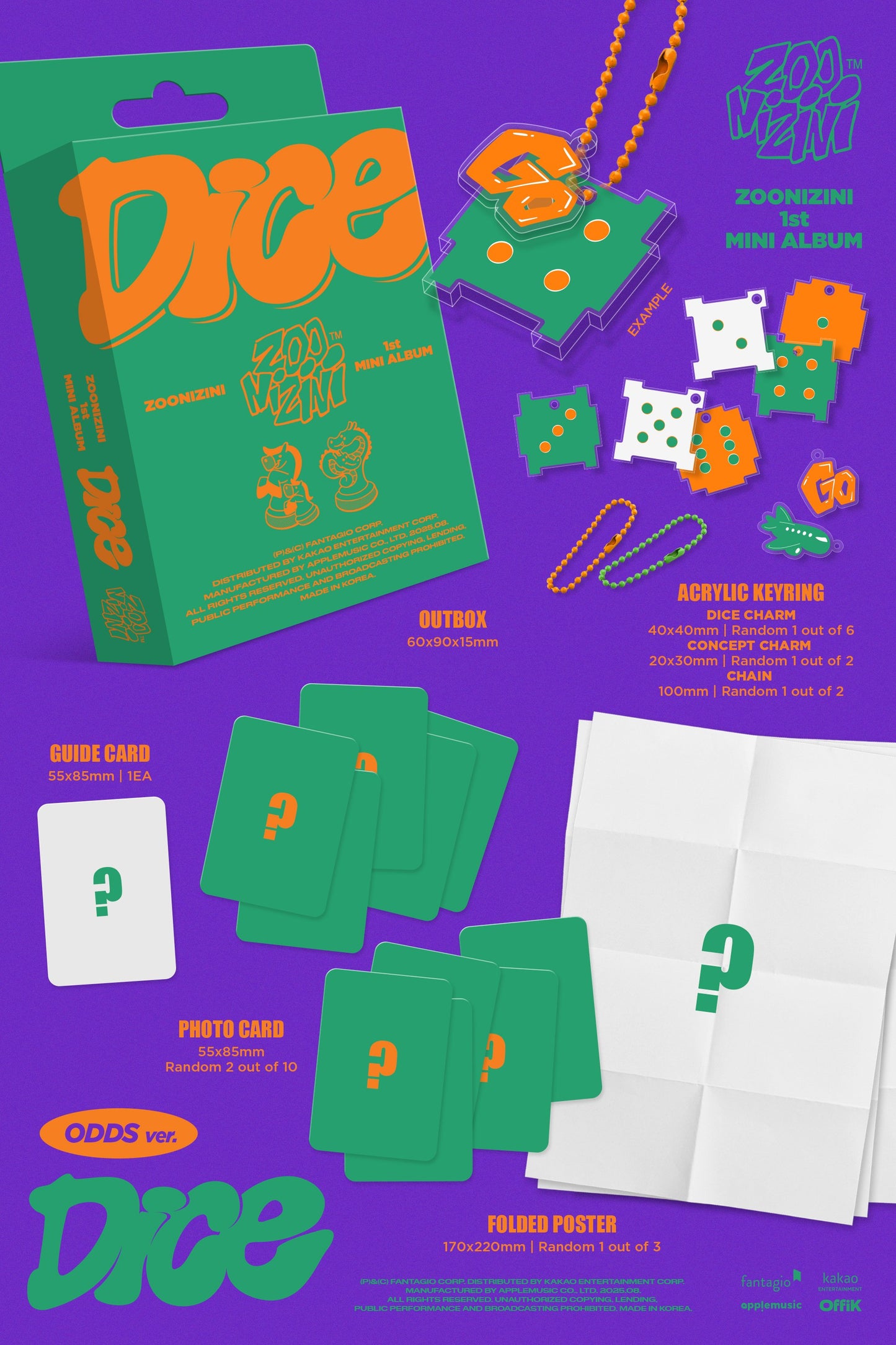 (PREVENTA) JINJIN, MJ (ASTRO) ZOONIZINI - 1st Mini Album [DICE]