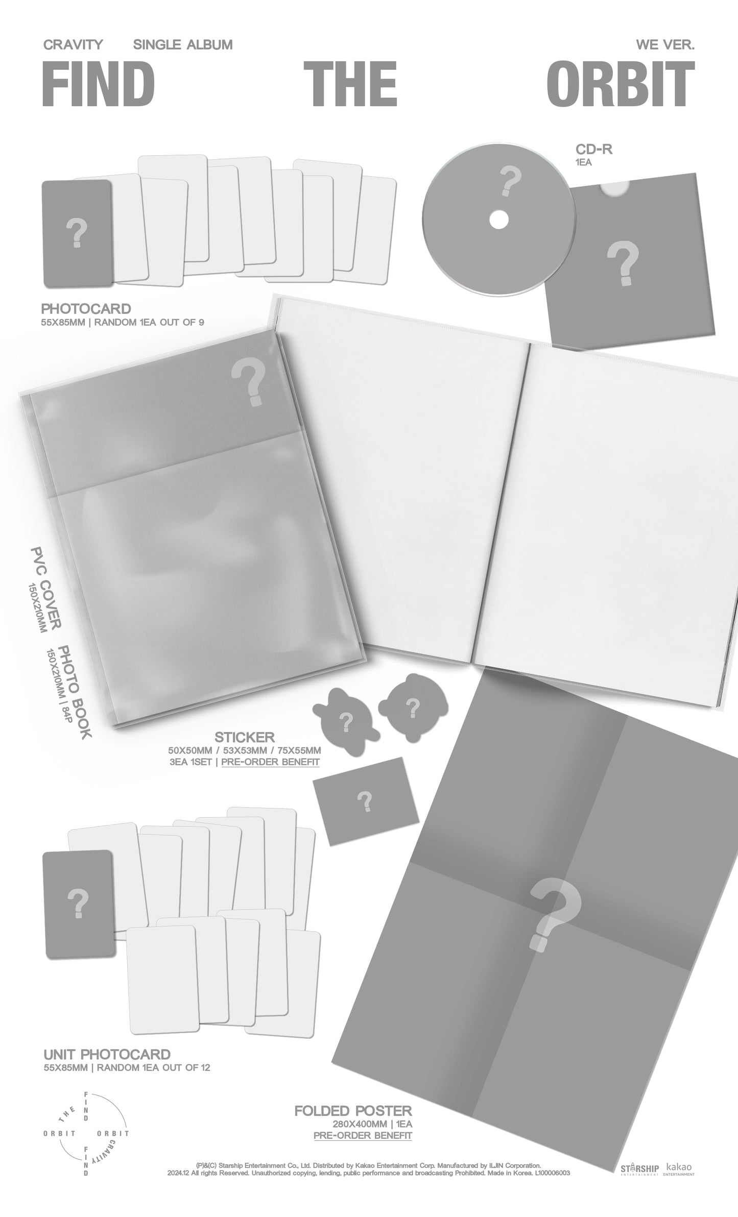 CRAVITY - Single Album FIND THE ORBIT + STARSHIP GIFT