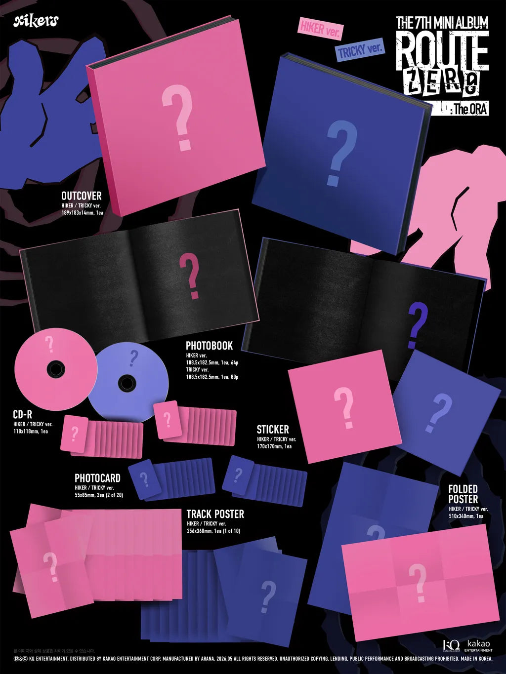(PREVENTA) XIKERS - 7TH MINI ALBUM [ROUTE ZERO : The ORA] + APPLEMUSIC GIFT