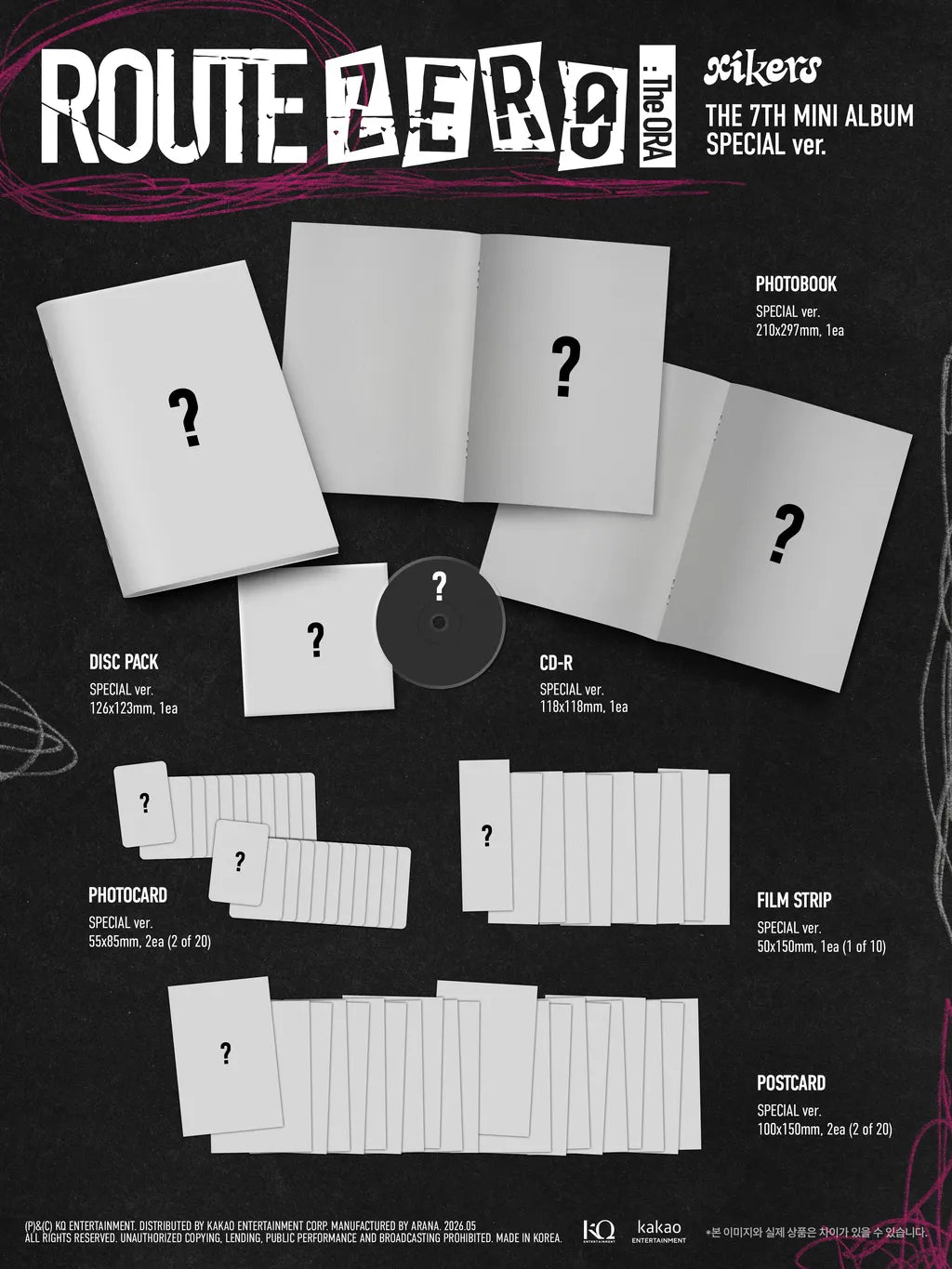 (PREVENTA) XIKERS - 7TH MINI ALBUM [ROUTE ZERO : The ORA] + APPLEMUSIC GIFT