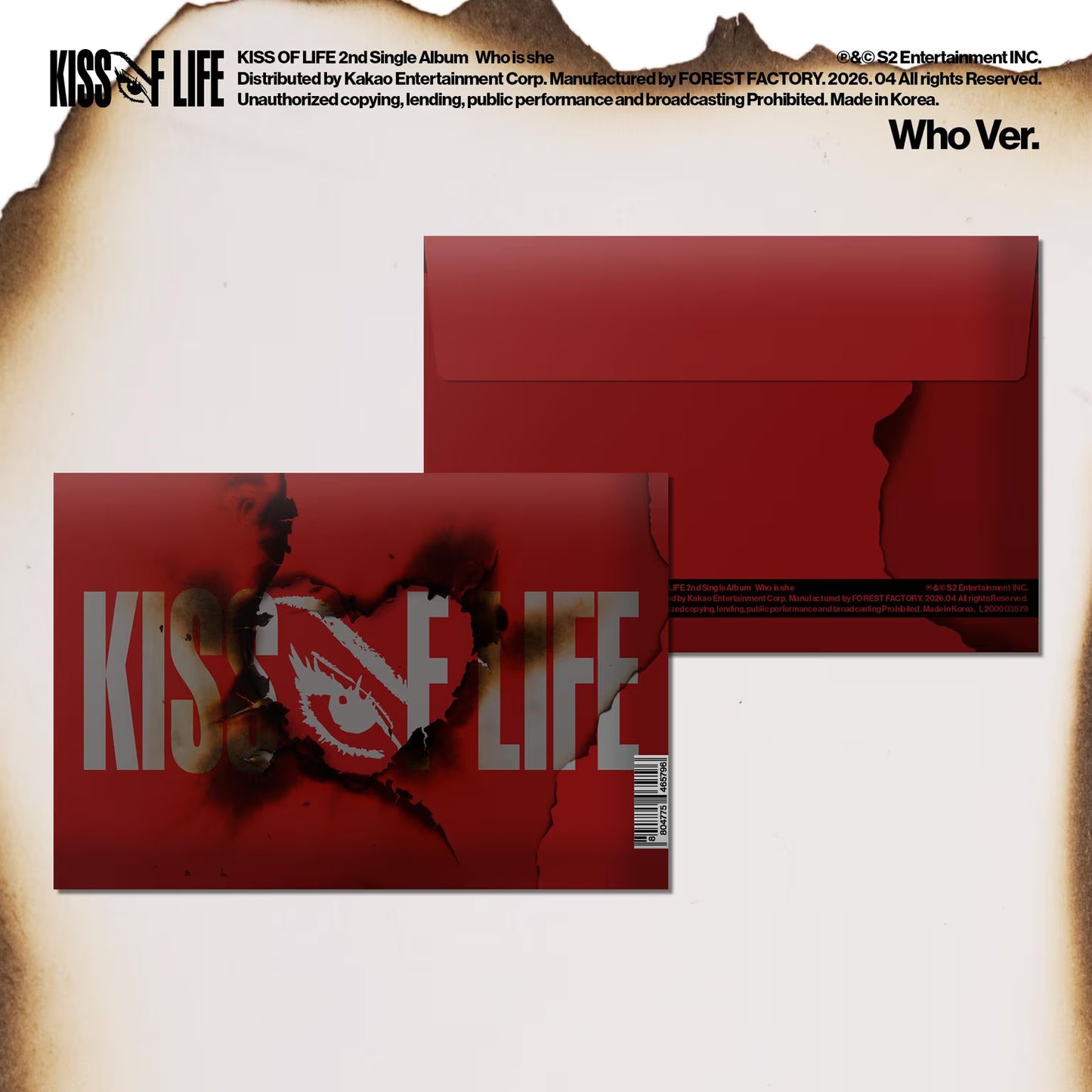 (PREVENTA) KISS OF LIFE - 2nd Single Album [Who is she]