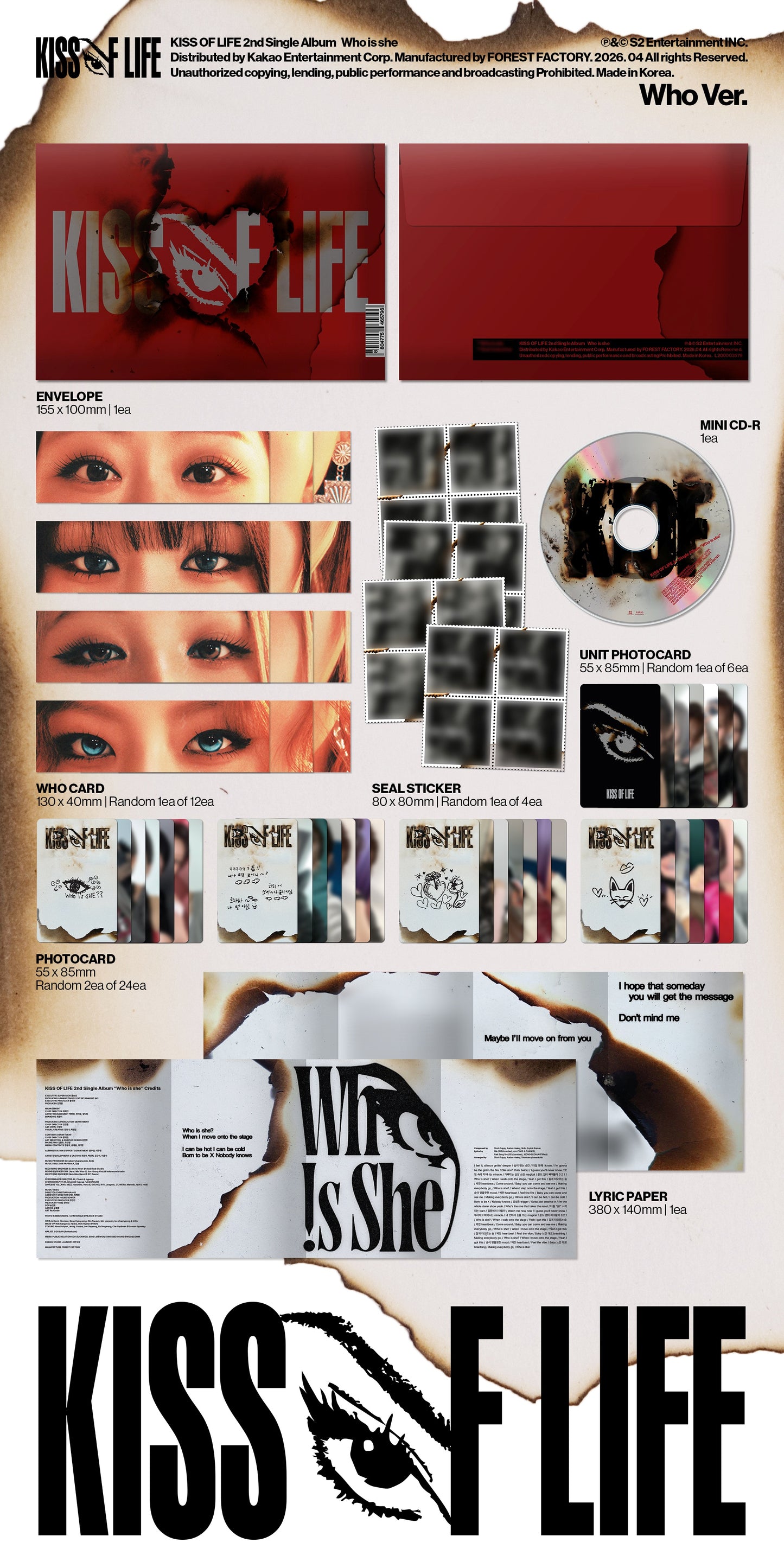 (PREVENTA) KISS OF LIFE - 2nd Single Album [Who is she]