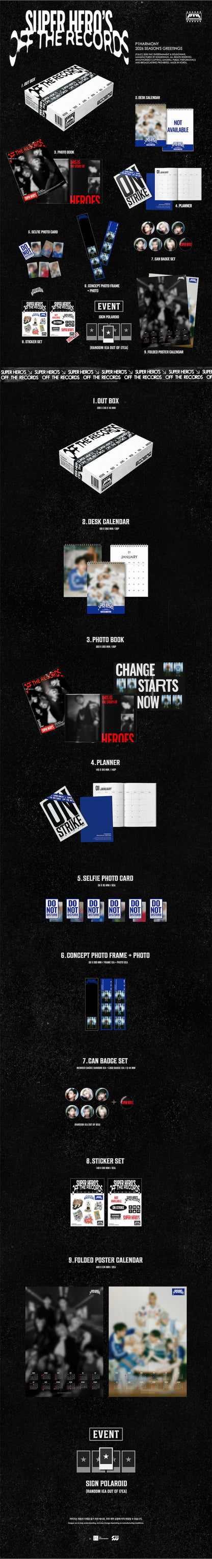 (PREVENTA) P1HARMONY - 2026 SEASON'S GREETINGS [SUPER HERO'S OFF THE RECORD] + APPLEMUSIC GIFT