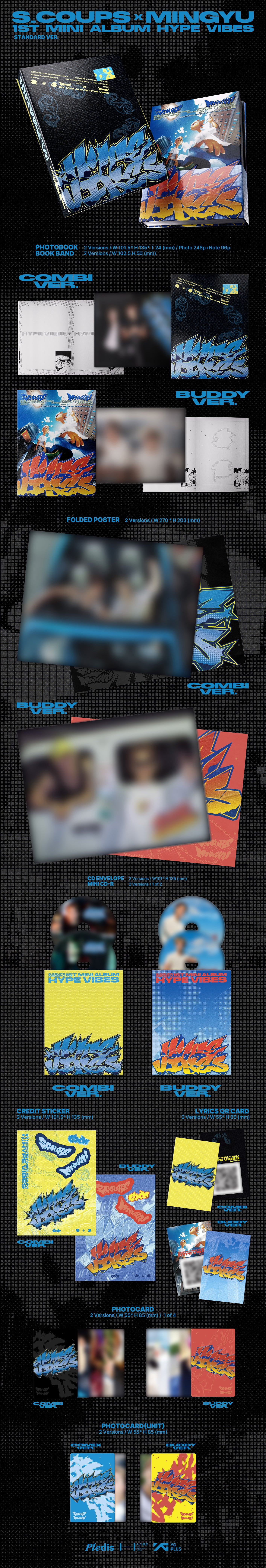 (PREVENTA) (SEVENTEEN) S.COUPS X MINGYU - 1ST MINI ALBUM [HYPE VIBES] + MAKESTAR GIFT