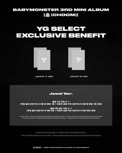 (PREVENTA) BABYMONSTER - 3rd MINI ALBUM [CHOOM] + YG GIFT