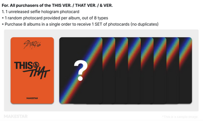 (PREVENTA) STRAY KIDS - mini album [THIS & THAT] + MAKESTAR GIFT