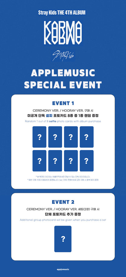 (PREVENTA) STRAY KIDS - 4th album [KARMA] + APPLEMUSIC GIFT