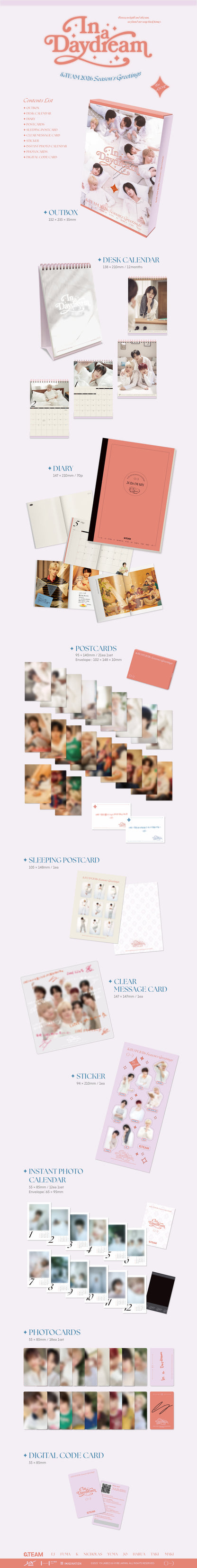 (PREVENTA) &TEAM - 2026 SEASON'S GREETINGS [IN A DREAM] + WEVERSE GIFT