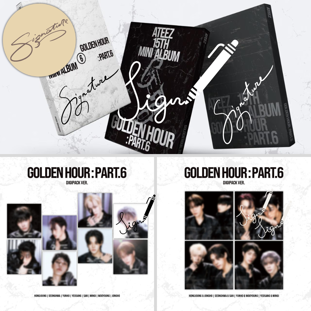 (PREVENTA) ATEEZ - 15TH MINI ALBUM [GOLDEN HOUR : Part.6] (SIGNED)