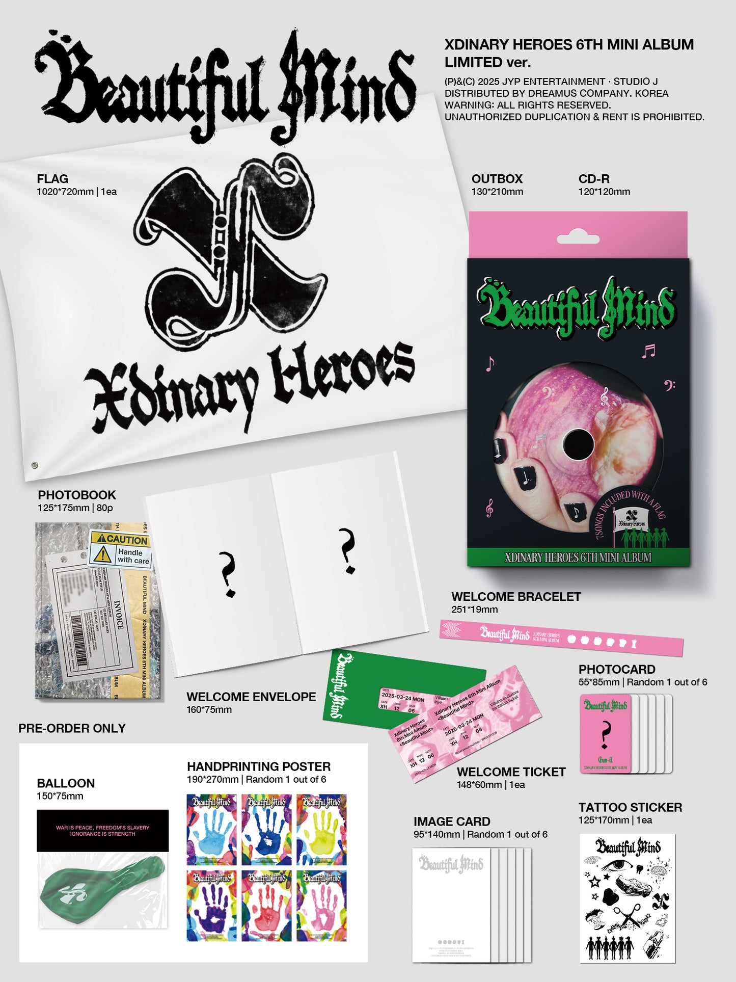 (PREVENTA) XDINARY HEROES - 6th Mini Album [Beautiful Mind] + SOUNDWAVE GIFT