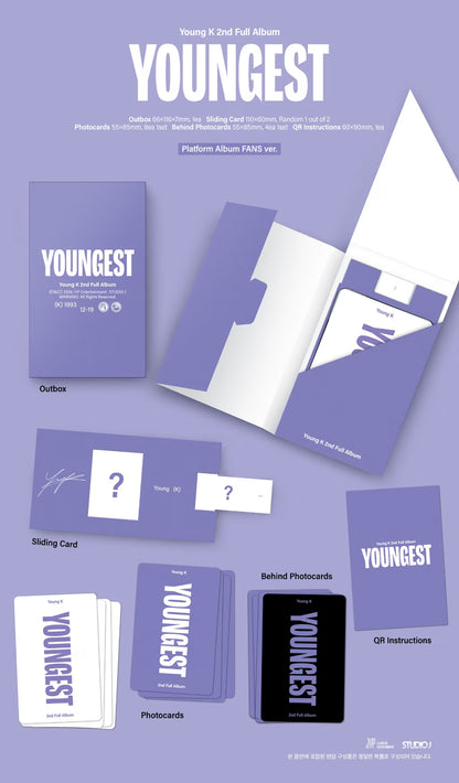 (PREVENTA) Young K (DAY6) - 2nd Full Album [YOUNGEST]