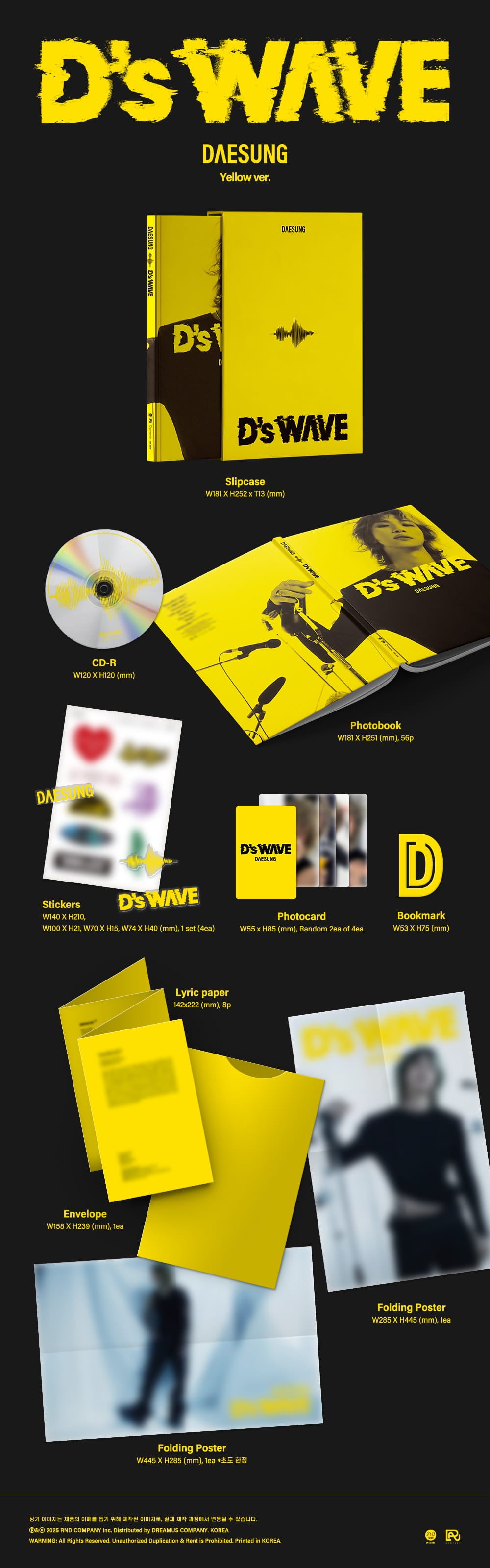 (PREVENTA) DAESUNG - 1st Mini Album [D’s WAVE]