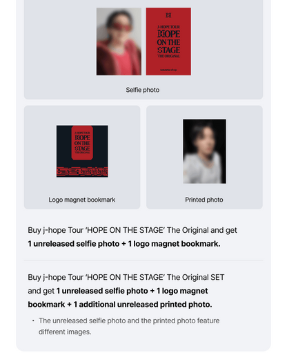 (PREVENTA) J-HOPE - Tour ‘HOPE ON THE STAGE’ The Original + WEVERSE GIFT