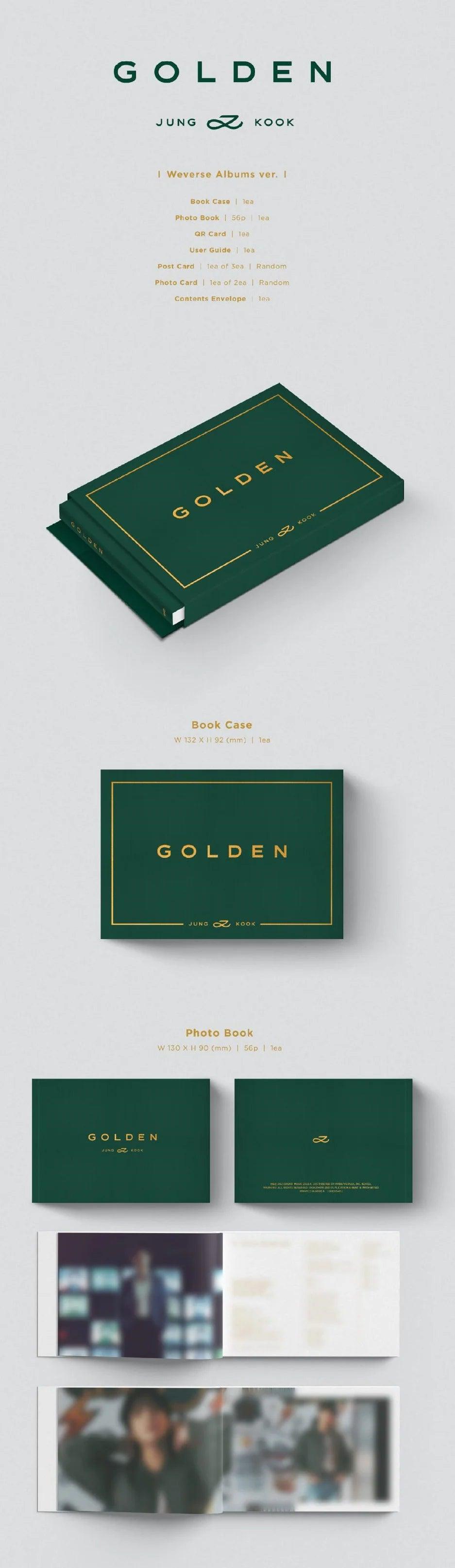 (PREVENTA) BTS JUNG KOOK - GOLDEN 1ST SOLO ALBUM + WEVERSE GIFT - K-POP WORLD (7432424784007)