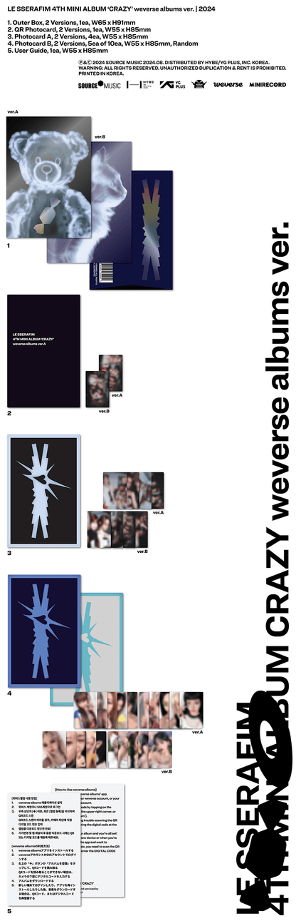 LE SSERAFIM - 4th Mini Album 'CRAZY'