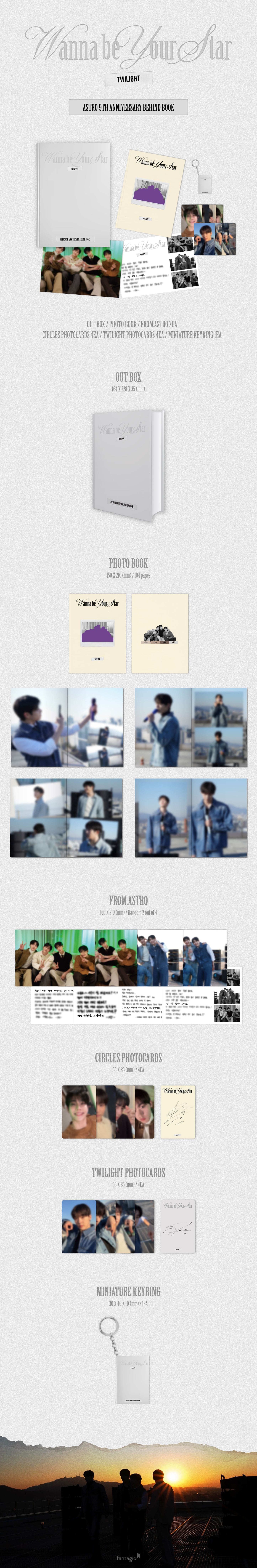 (PREVENTA) ASTRO - 9TH ANNIVERSARY BEHIND BOOK [Wanna be your Star : Twilight] + SOUNDWAVE GIFT