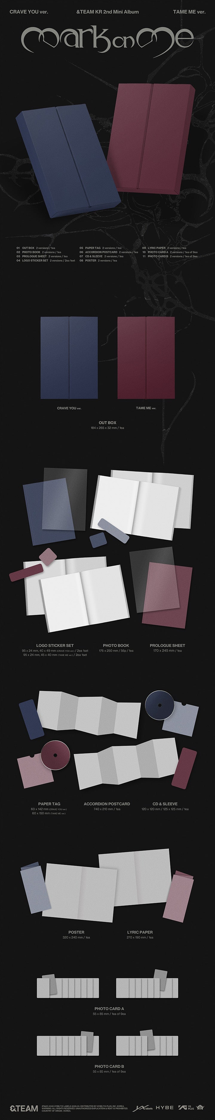 (PREVENTA) &TEAM - KR 2nd Mini Album 'MARK ON ME' + EARLY-BIRD WEVERSE GIFT