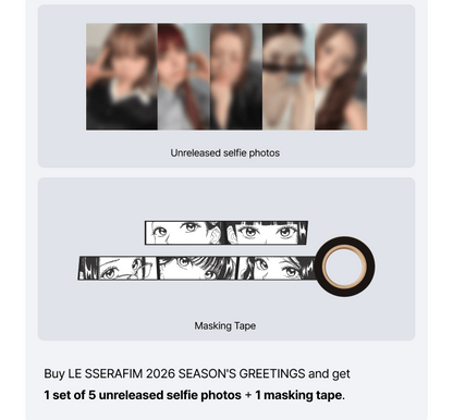 (PREVENTA) LE SSERAFIM - 2026 SEASON'S GREETINGS + WEVERSE GIFT