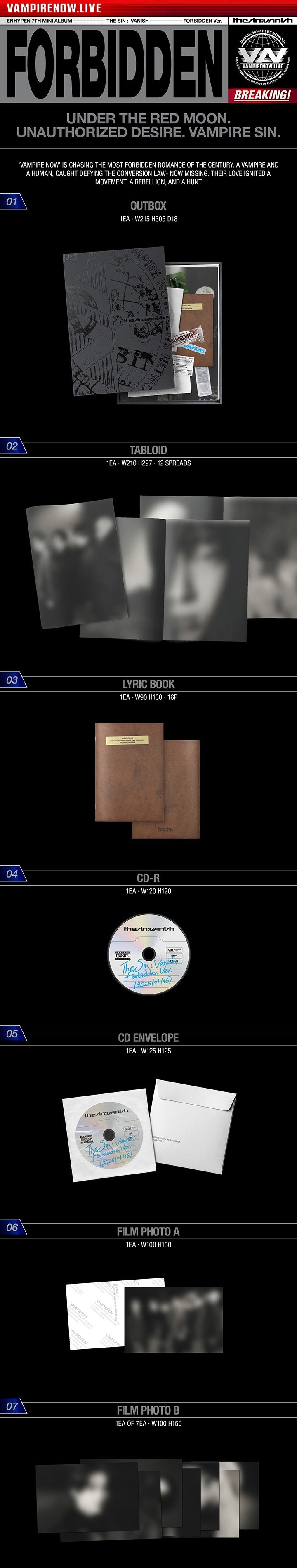 ENHYPEN - 7TH MINI ALBUM [THE SIN : VANISH] + TARGET EXCLUSIVE – K