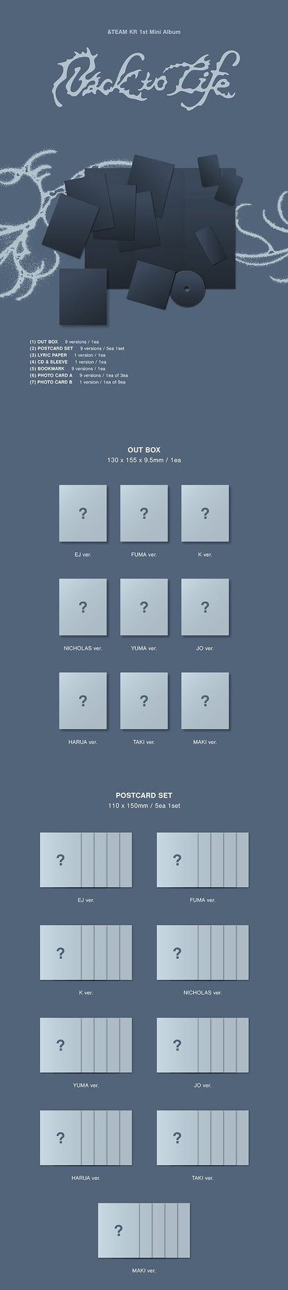 (PREVENTA) &TEAM - KR 1st Mini Album 'Back to Life' + WEVERSE GIFT