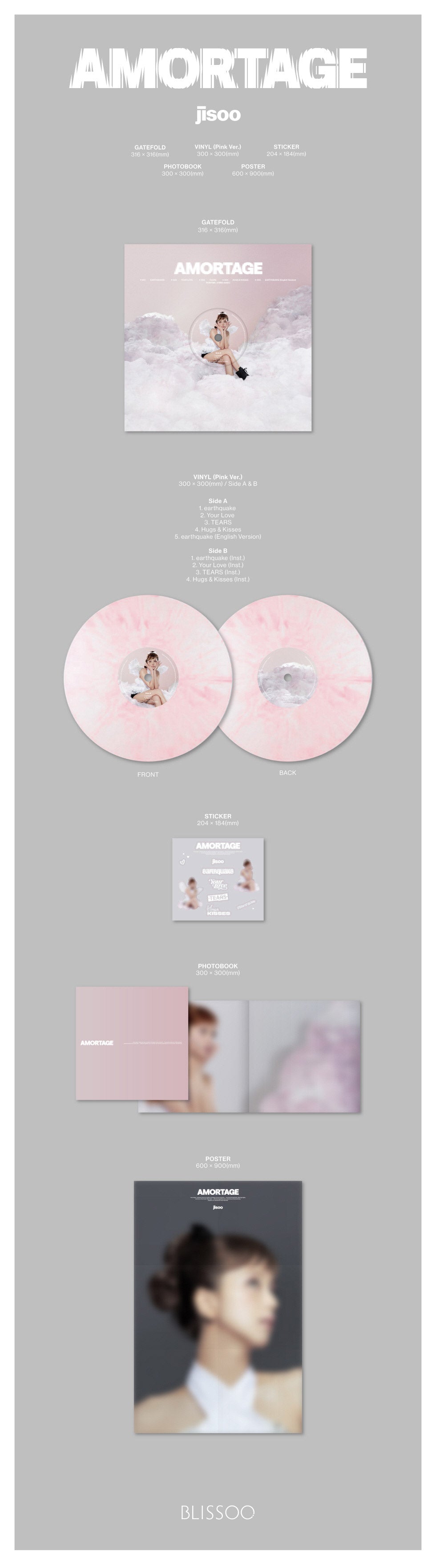 (PREVENTA) JISOO - Mini Album [AMORTAGE] Vinyl