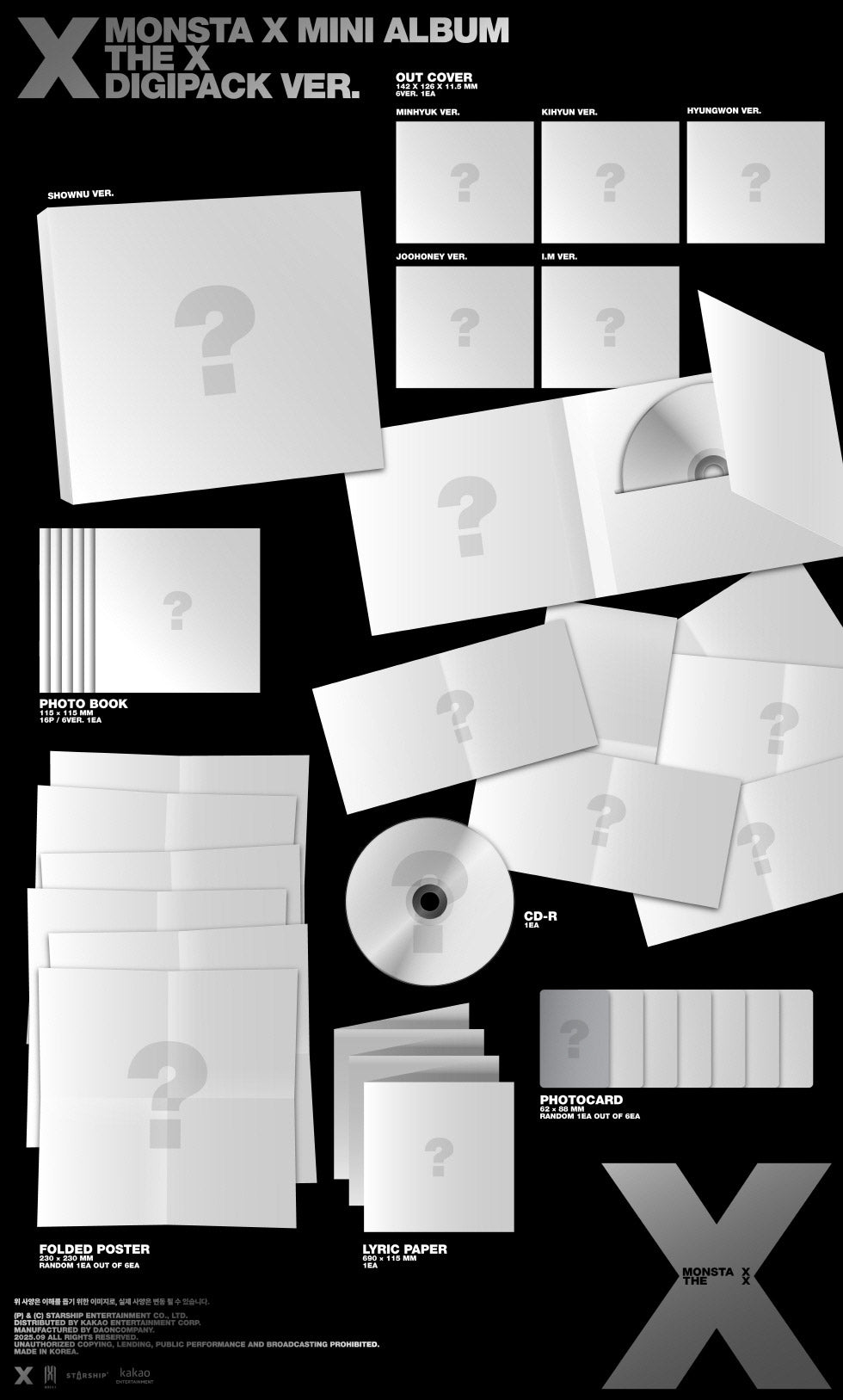 (PREVENTA) MONSTA X - 13TH MINI ALBUM [THE X] + STARSHIP GIFT