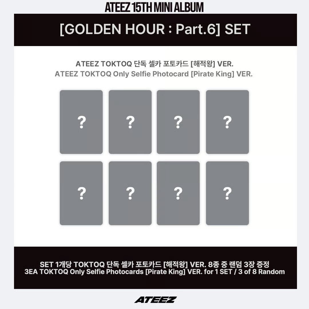 (PREVENTA) ATEEZ - 15TH MINI ALBUM [GOLDEN HOUR : Part.6] + TOKTOQ (ATEEZ) SHOP GIFT